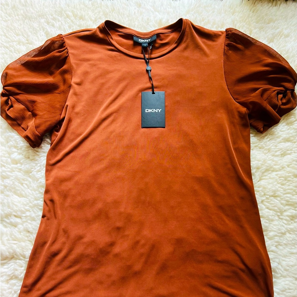 DKNY Rare Roasted copper brown color with flattering sleeves - Picture 4 of 5